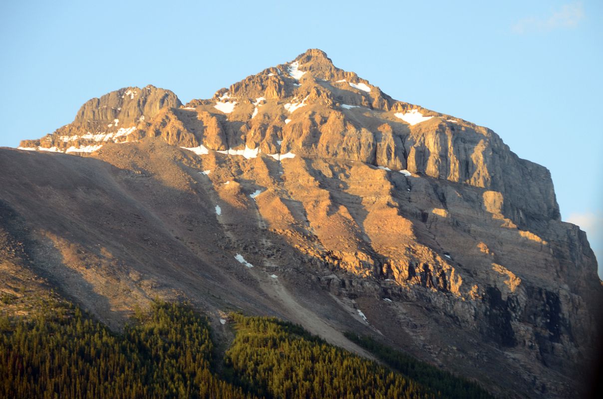 03 Mount Niblock At Sunrise From Trans Canada Highway Just After Leaving Lake Louise For Yoho